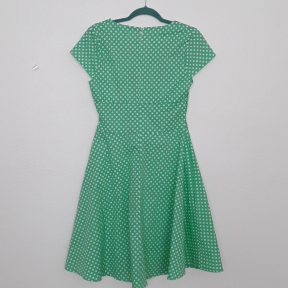 Pinup Mint Green Dress with Pokadots - Picture 4 of 4